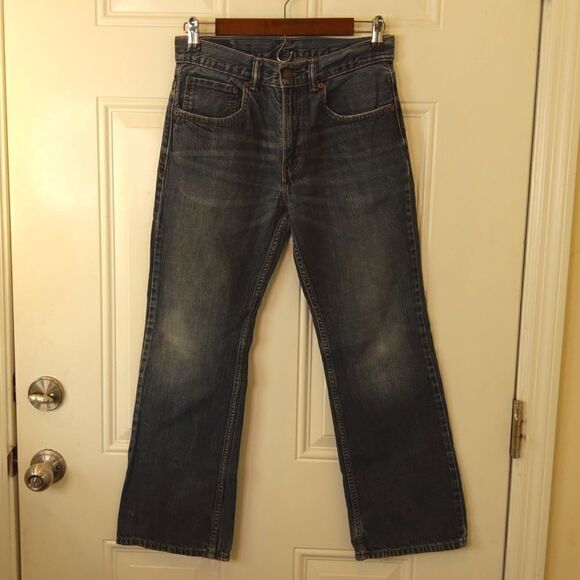 Levi's 527 boys blue five pocket bootcut jeans size (16R). - Picture 5 of 17